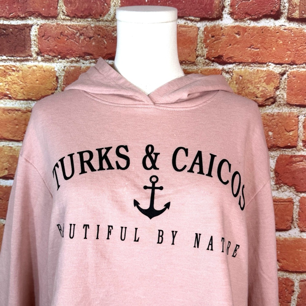 Liquid Energy Turks‎ and Caicos Women's Cropped Oversized Hoodie Size Small